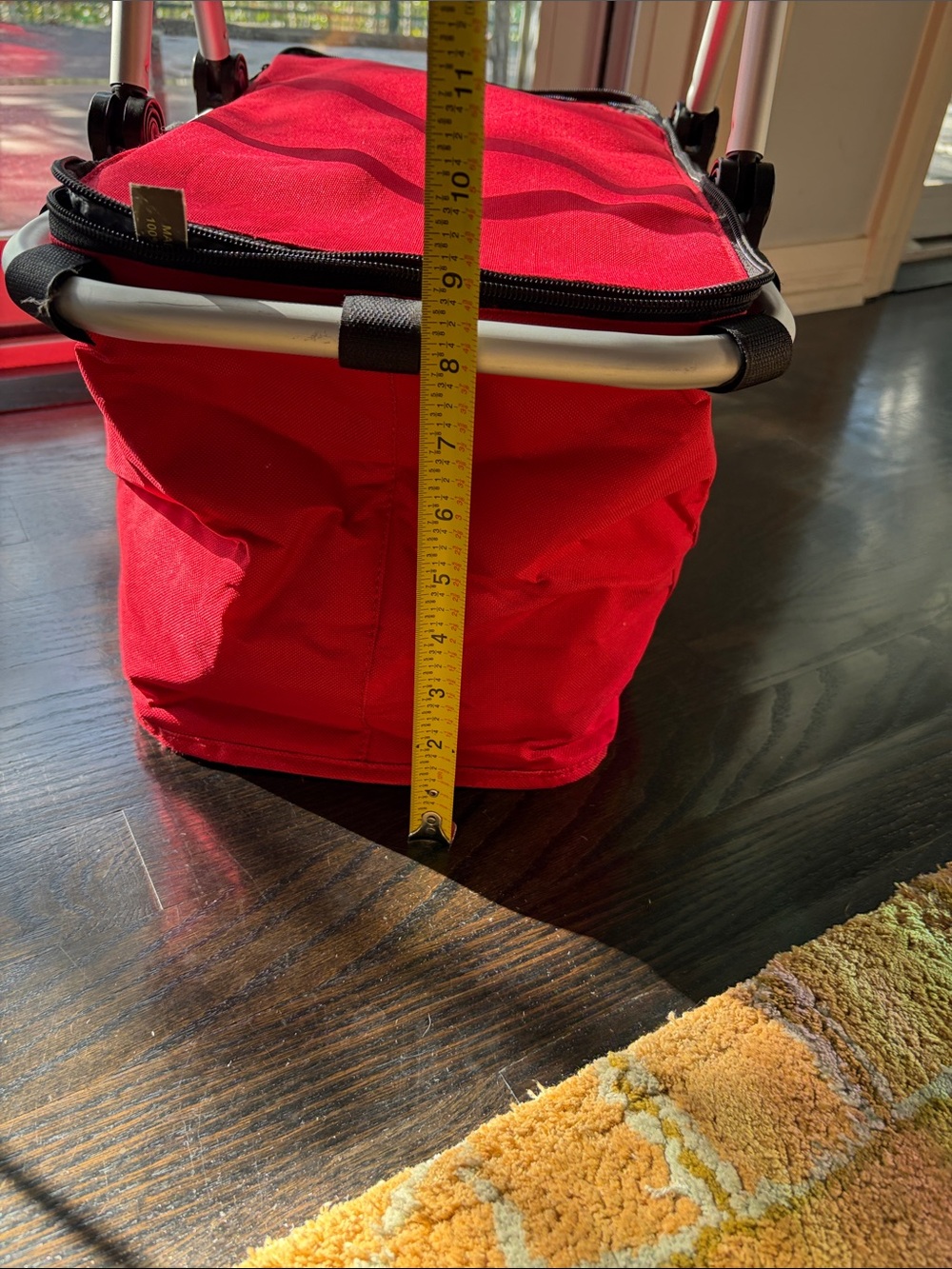 New! Collapsible Insulated Picnic Basket Market Basket Tote & 2 Picnic Blankets - Picture 6 of 9